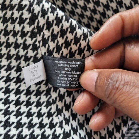 Glamour Z Lane Bryant Women's Black/White Houndstooth Jacket Blazer (Size: 24) - Picture 14 of 16